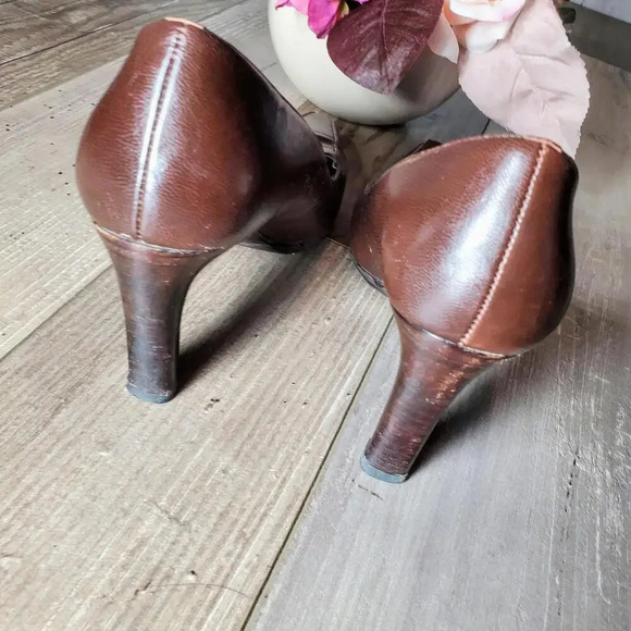 Connie Brown Streep2 Leather Pointy High Heel Classic Pumps US Sz 7M 3" Heel - Picture 13 of 15